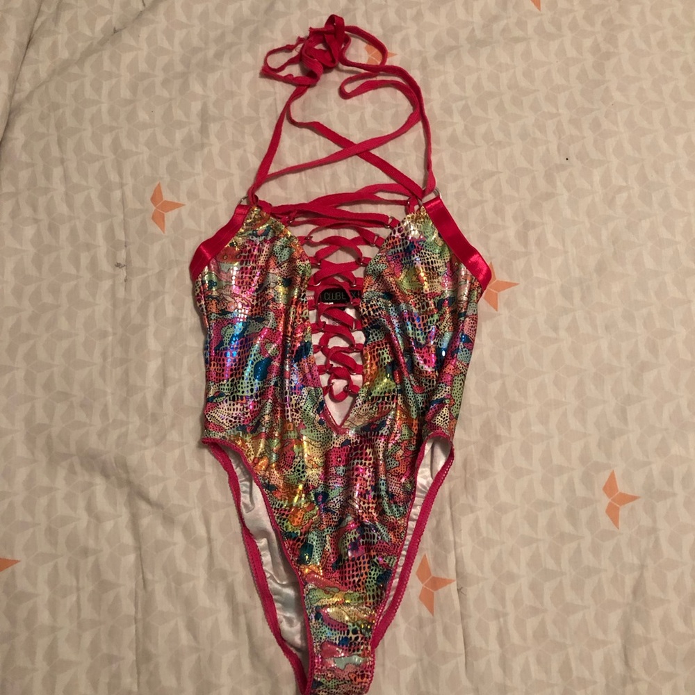 Club Exx Acid Oontz Lace-Up Bodysuit